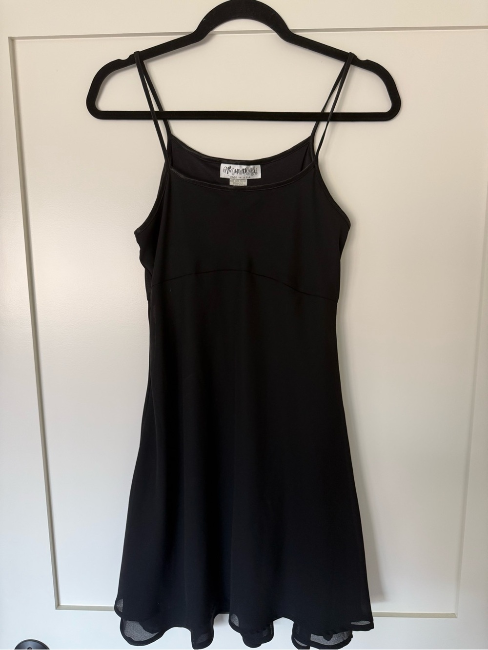 Women's Black Spaghetti-Strap Mini Dress